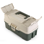 Plano Two-Tray Tackle Box. Beige/Green