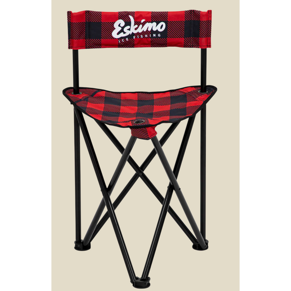 Eskimo Plaid Folding Ice Chair