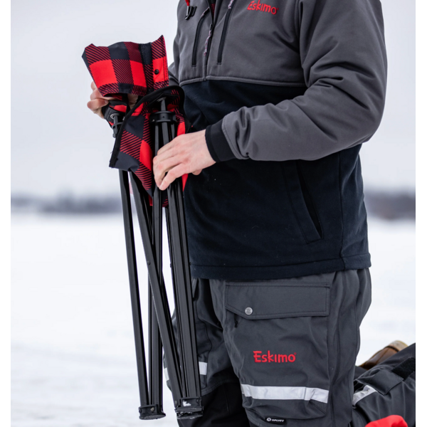 Eskimo Plaid Folding Ice Chair