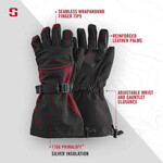 Striker Striker Women's Stella Glove, Black/Burgundy S
