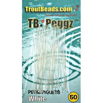 Troutbeads Peggz Clear 50-pk
