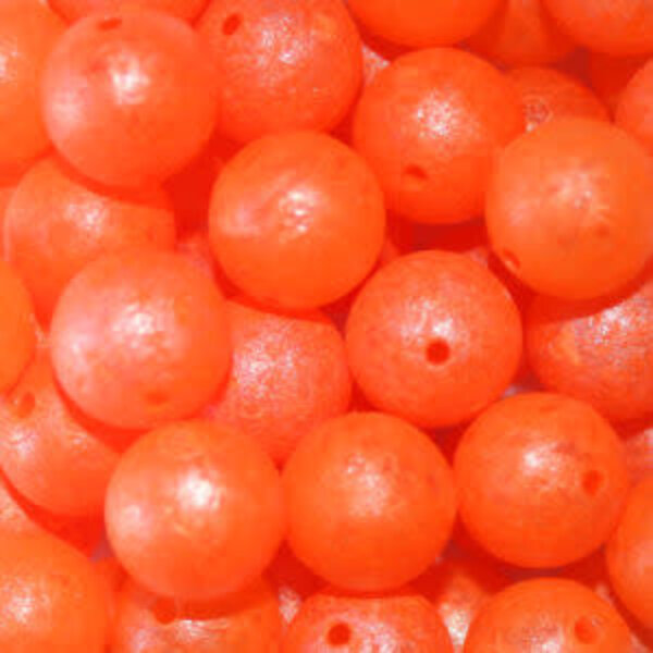 Troutbeads Glow Beadz 8mm Orange Glow
