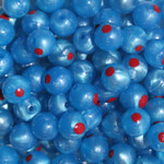 Troutbeads  Blood Dot Egg 10mm Sky Blue Pearl