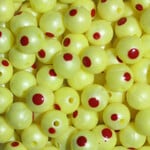 Troutbeads Blood Dot Egg 6mm Chartreuse