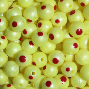 Troutbeads Blood Dot Egg 6mm Chartreuse