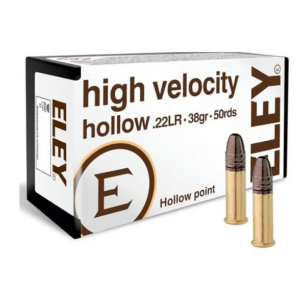 Eley Eley High Velocity Hollow .22LR 38gr. HP 50rds