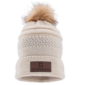 Striker Bemidji Fur Pom Hat. Ivory