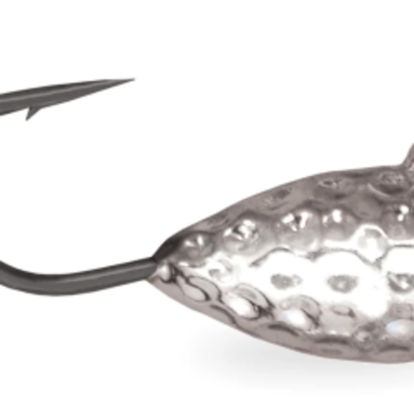 Acme Hammered Tungsten Ice Jig Size 4 Silver 2-pk