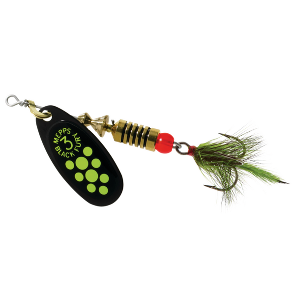 Mepps Black Fury Dressed Size 1 1/8oz