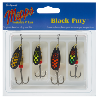 Mepps Lure Kit. Black Fury 4-pk