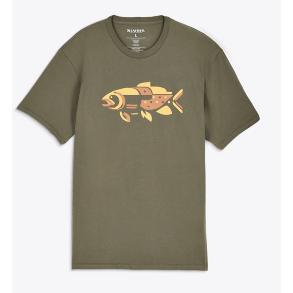 Simms M's Abstract Fresh T-Shirt Army Green