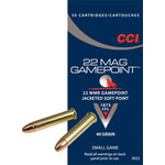 CCI 22 Mag Gamepoint Ammo 22 WMR 40gr Jacketed Soft Point 1875fps 50 Rounds