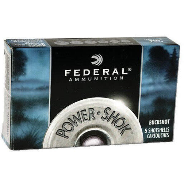 Federal Power-Shok 12ga Ammo 3" #4 Buck 5rds