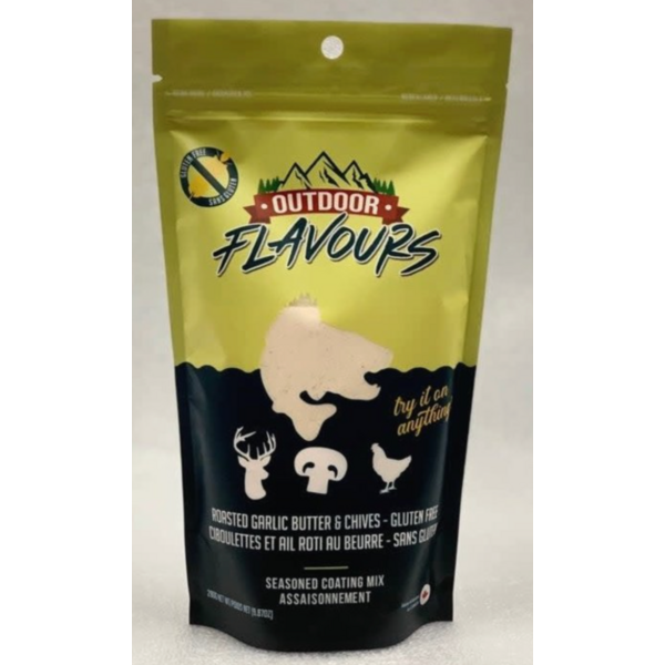 Outdoor Flavours Roasted Garlic Butter & Chives Seasoned Coating Mix 315g