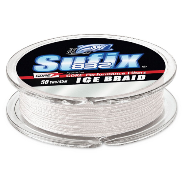 Sufix 832® Advanced Ice Braid. 8lb 50yds Ghost