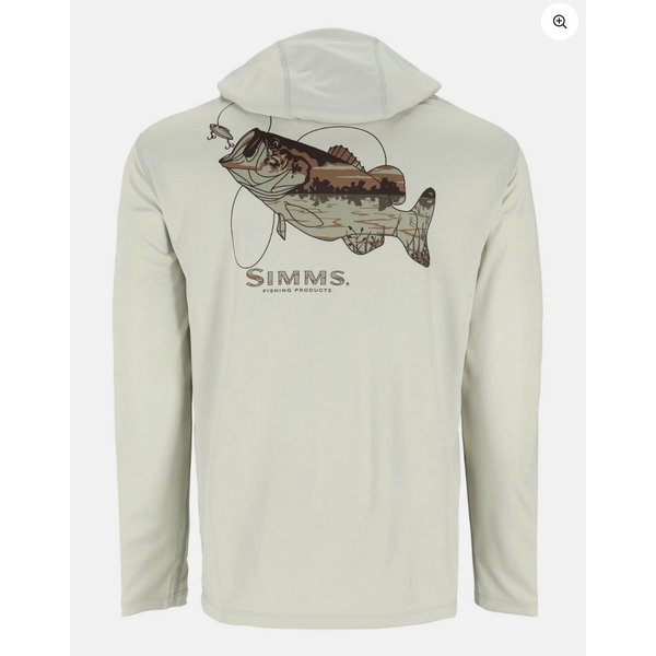 Simms Men's Tech Artist Hoody. Aspen Bass