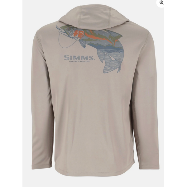 Simms  Men's Tech Artist Hoody. Dolomite Trout