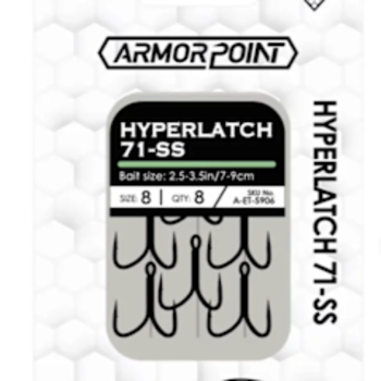 BKK Armor-Point Hyperlatch 71-SS  Treble Hooks