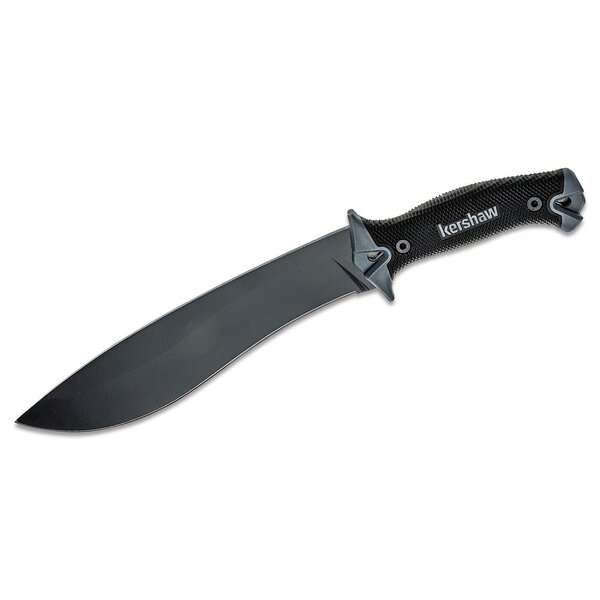 Kershaw Camp 10 Fixed 10" Carbon Steel Blade, Rubber Handles