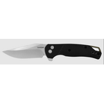 Kershaw 1429 Runoff Button Lock KVT Flipper Knife 3.1" Satin Clip Point Blade, Black Glass-Filled Nylon Handles, Reversible Clip