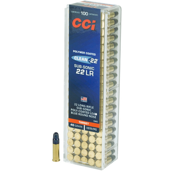 CCI CCI Clean 22 Subsonic 22 LR 40 gr Lead Round Nose 100ct