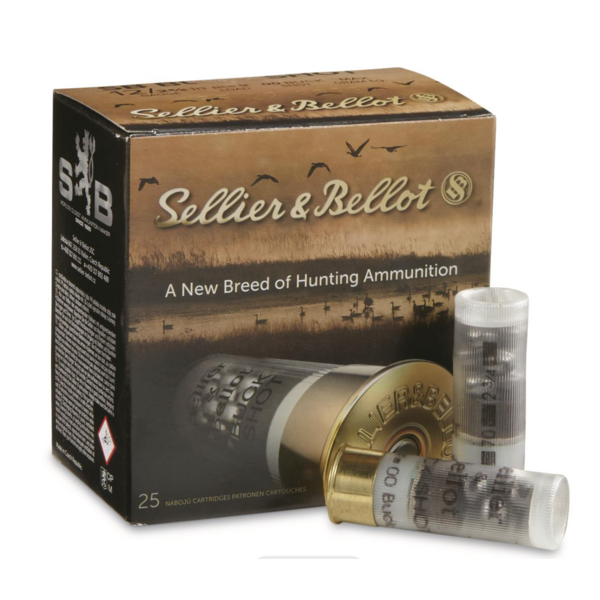 Sellier & Bellot 12ga OO Buck Ammunition Box of 25