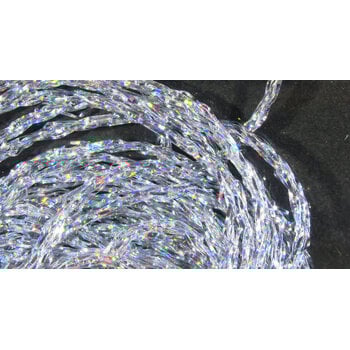 Hareline Dubbin Hareline Diamond Braid Holographic Silver