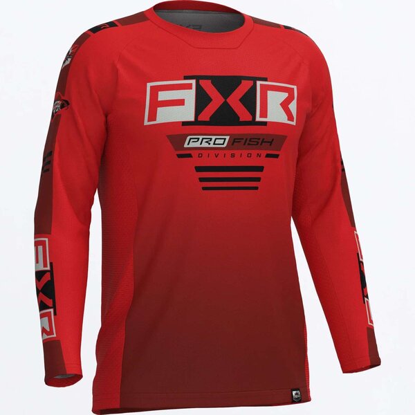 FXR Men's Tournament Air UPF Longsleeve Red/Grey