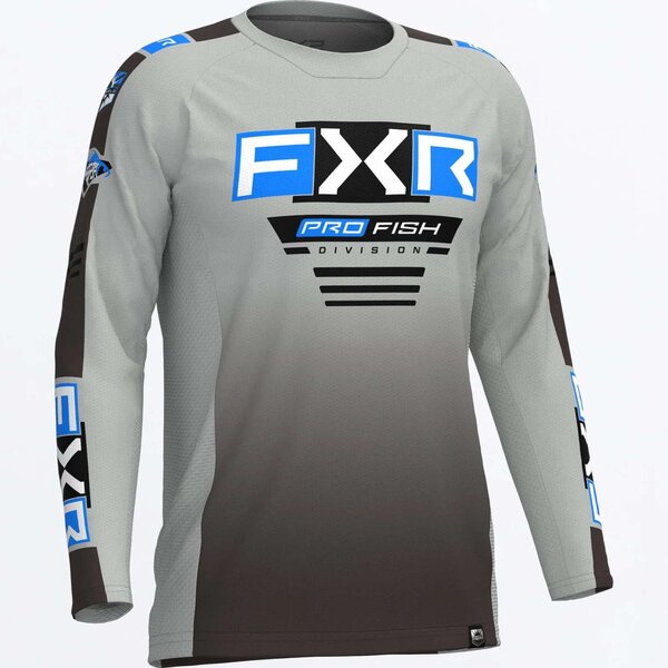 FXR Men's Tournament Air UPF Longsleeve Grey/Blue