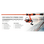 13 Fishing Code Radioactive Orange 6'6 M Spinning Combo. 2-pc