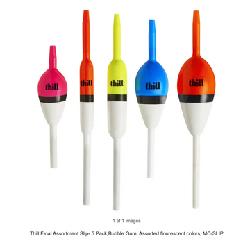 Thill MC Bubble Gum Bobber Slip Float Assortment 5-pk
