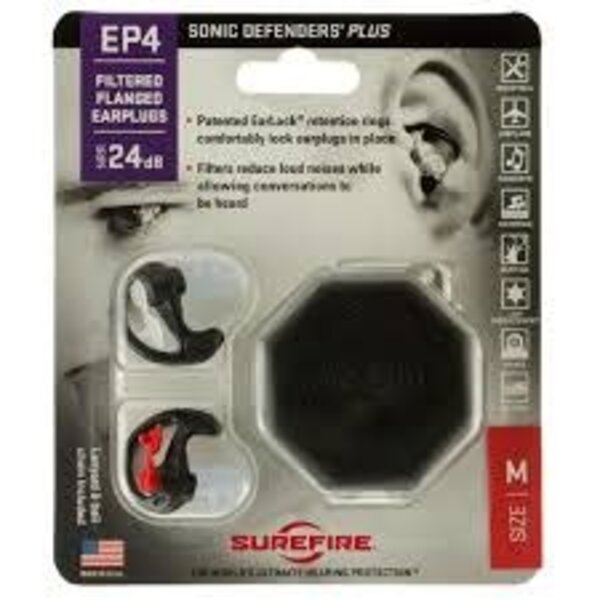 Surefire Surefire EP4 Sonic Defenders Plus Ear Plugs Black Medium