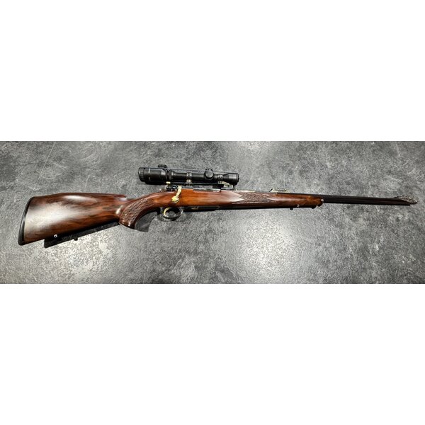 FN Mauser Custom 338-06 Gold Engraved w/Burris 1.5-6 Scope Engraved by AB Bradshaw