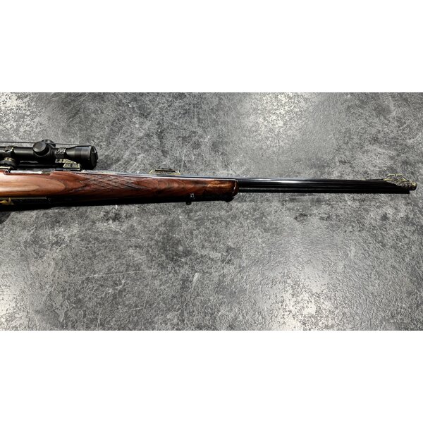 FN Mauser Custom 338-06 Gold Engraved w/Burris 1.5-6 Scope Engraved by AB Bradshaw