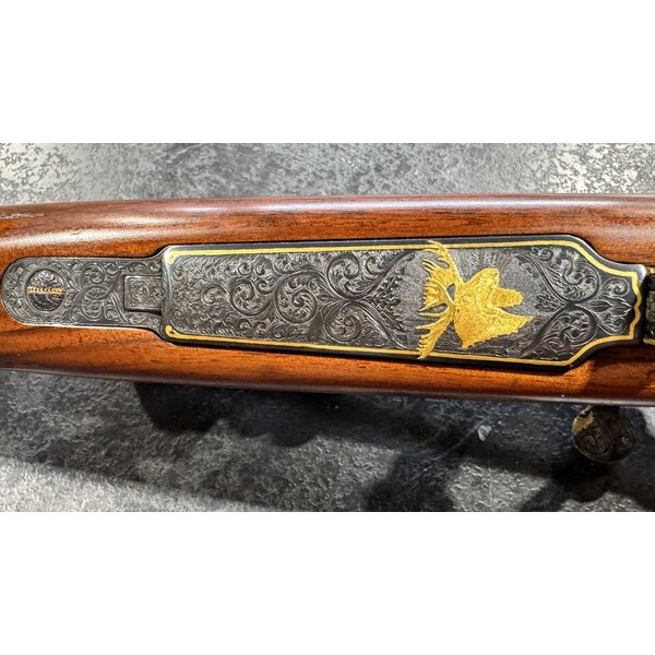 FN Mauser Custom 338-06 Gold Engraved w/Burris 1.5-6 Scope Engraved by AB Bradshaw