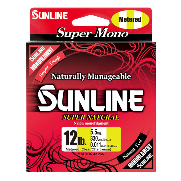 Sunline Super Natural Metered Mono. Clear/Chartreuse
