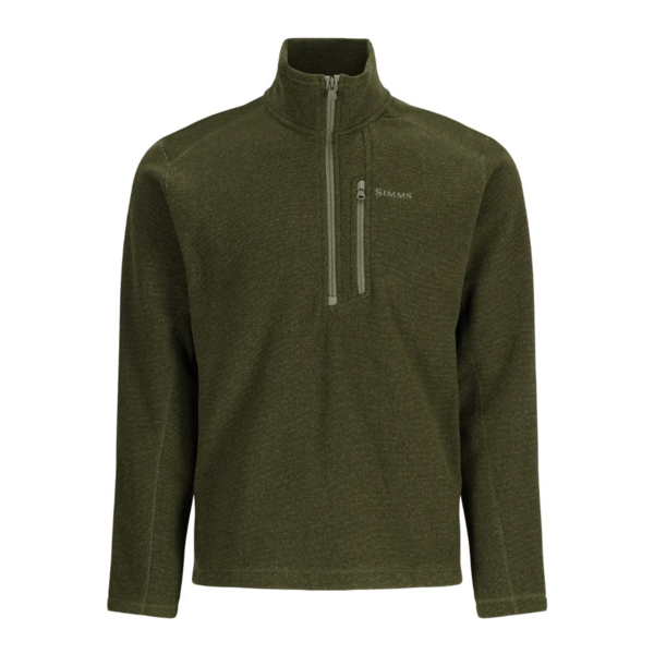 Simms Rivershed Half Zip Riffle Heather M