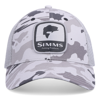 Simms Bass Patch Trucker Ghost Camo Steel