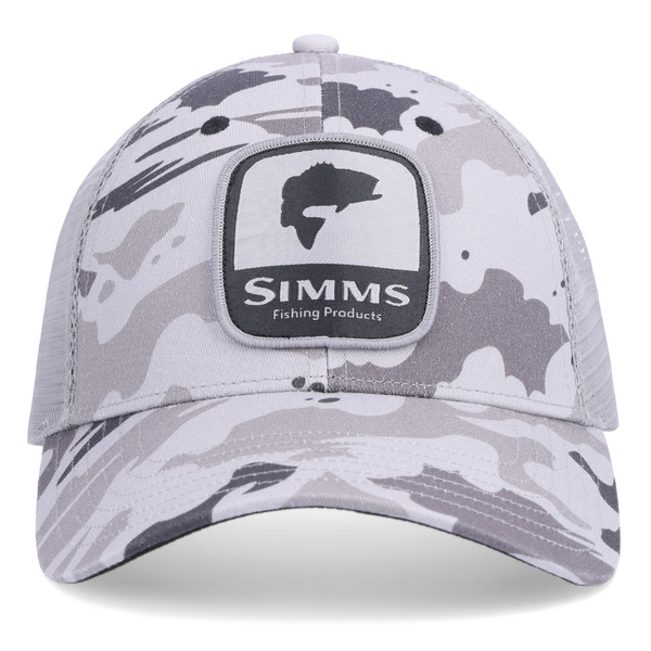 Simms  Bass Patch Trucker Ghost Camo Steel