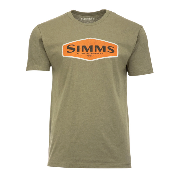 Simms Logo Frame T-Shirt Military Heather M