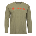 Simms Logo LS T-Shirt Military Heather M