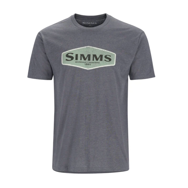 Simms Logo Frame T-Shirt Charcoal Heather M