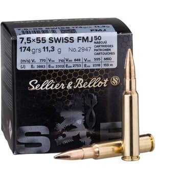 Sellier & Bellot 7.5X55 Swiss 174 Gr FMJ
