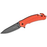 Kershaw Barricade 3.50 Folding Drop Point Plain Black Oxide 8Cr13MoV SS Blade Orange GlassFilled Nylon Handle Features Glass Breaker Includes Pocket Clip