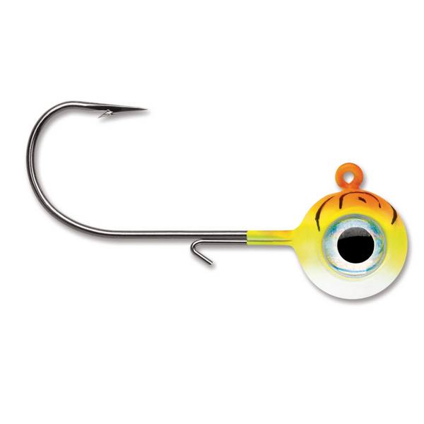 VMC Neon Moon Eye Jig 1/32oz Orange Fire UV 2-pk