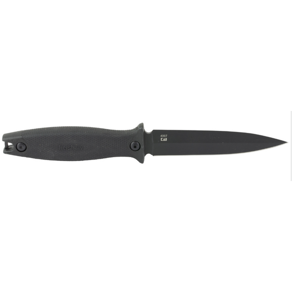 Kershaw 4007 Secret Agent Boot Knife 4.4" Black Blade, Black GFN Handles, Molded Sheath