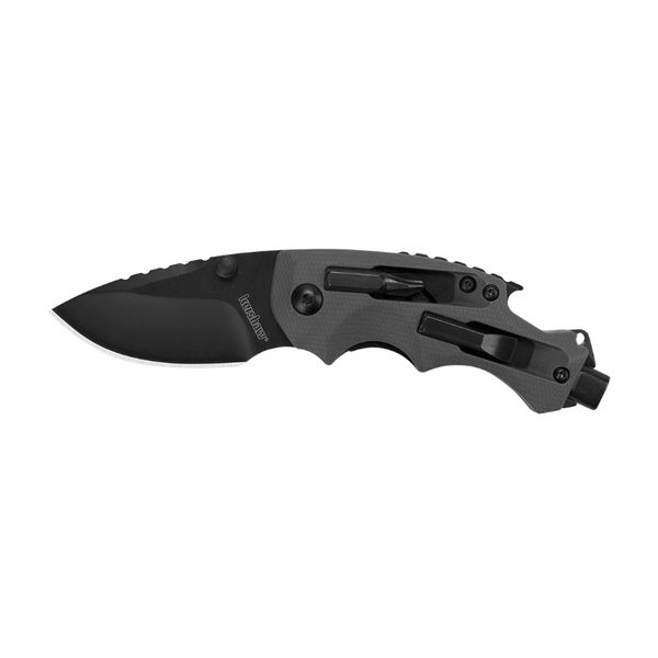Kershaw 8720 Shuffle II DIY Multi-Function Folding Knife 2.4" Black Drop Point Blade, GFN Handles, Liner Lock
