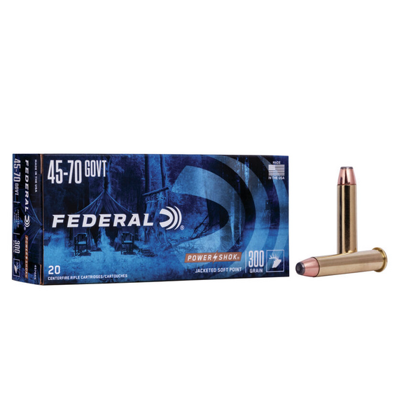 Federal Federal Power-Shok Rifle Ammo 45-70 Government 300gr Speer Hot-Cor Hollow Point 20 Rounds