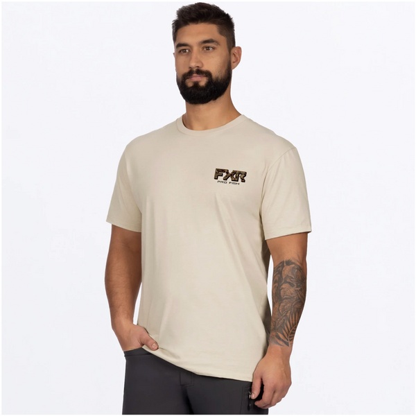 FXR  Men's Big Treble Premium Tee Stone/Army Drift Camo