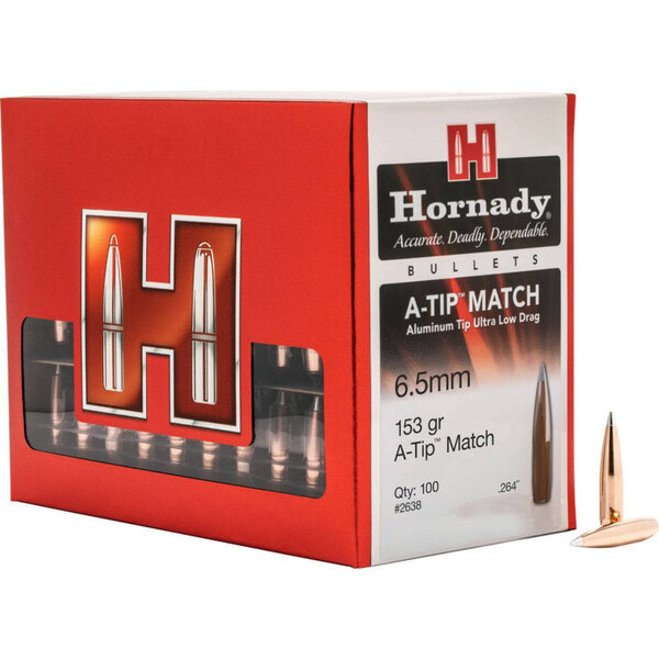 Hornady Bullets A-Tip Match 6.5mm 153gr Match 2638 - Box Of 100